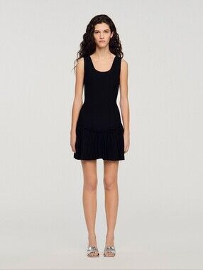 Sandro Navy Blue Sleeveless Mini Dress